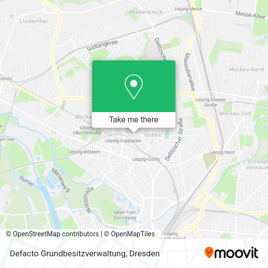 Карта Defacto Grundbesitzverwaltung