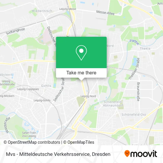 Карта Mvs - Mitteldeutsche Verkehrsservice