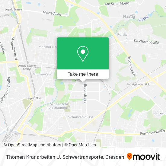 Карта Thömen Kranarbeiten U. Schwertransporte