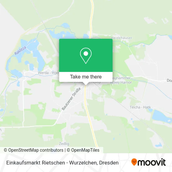 Карта Einkaufsmarkt Rietschen - Wurzelchen