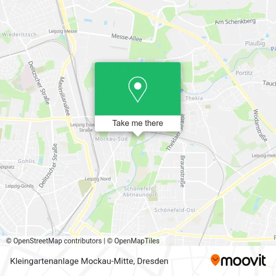 Карта Kleingartenanlage Mockau-Mitte