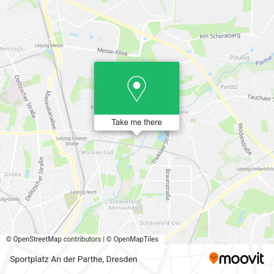Карта Sportplatz An der Parthe