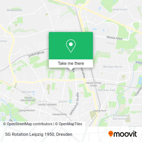 Карта SG Rotation Leipzig 1950