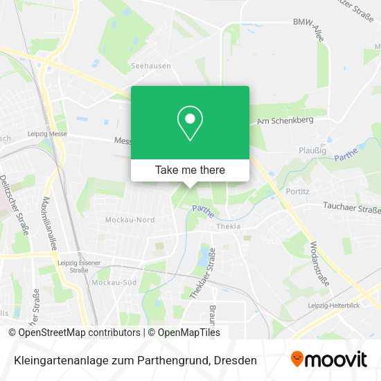 Карта Kleingartenanlage zum Parthengrund