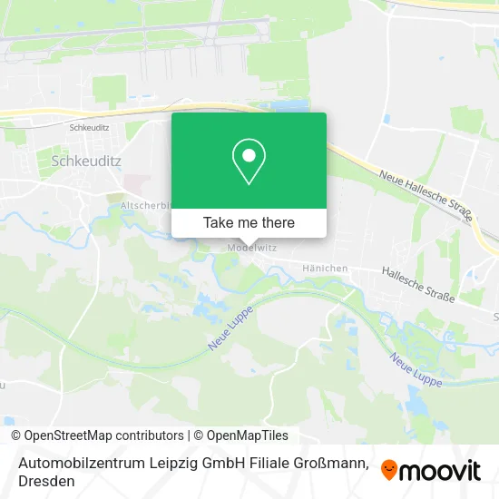 Карта Automobilzentrum Leipzig GmbH Filiale Großmann