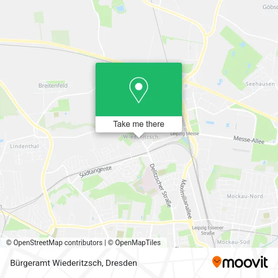 Карта Bürgeramt Wiederitzsch