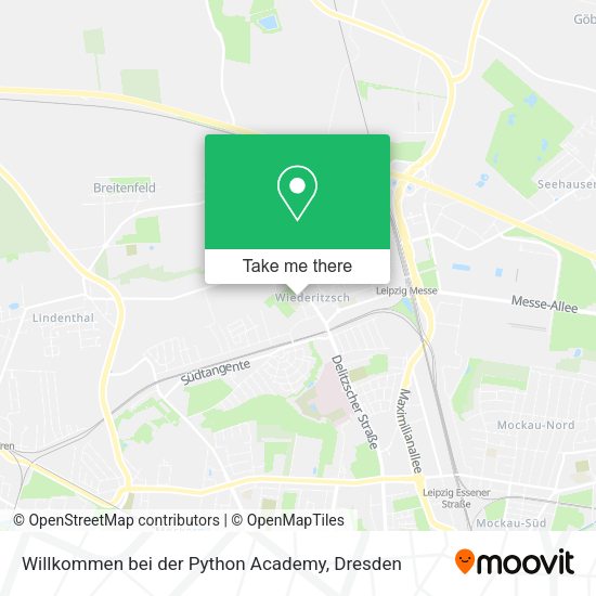 Карта Willkommen bei der Python Academy
