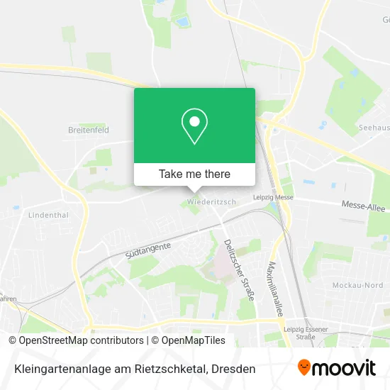 Карта Kleingartenanlage am Rietzschketal