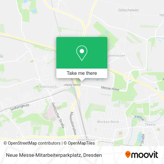 Карта Neue Messe-Mitarbeiterparkplatz