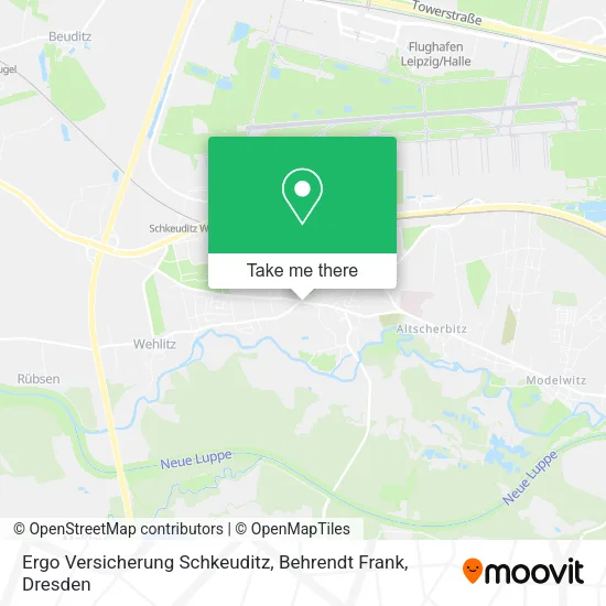 Карта Ergo Versicherung Schkeuditz, Behrendt Frank
