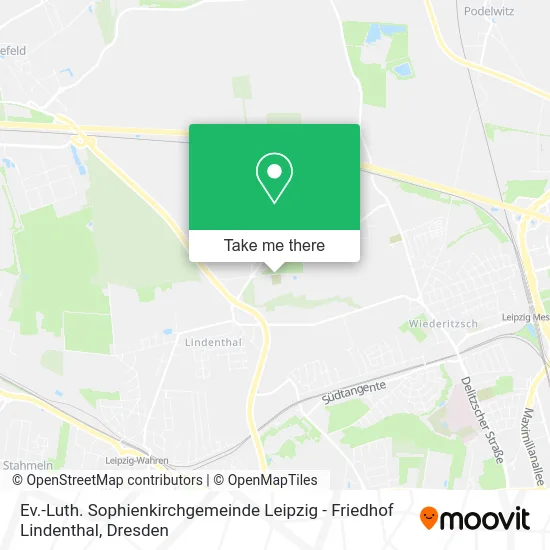 Карта Ev.-Luth. Sophienkirchgemeinde Leipzig - Friedhof Lindenthal