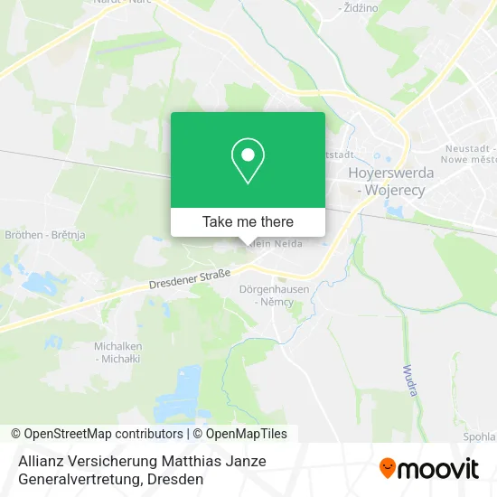 Карта Allianz Versicherung Matthias Janze Generalvertretung