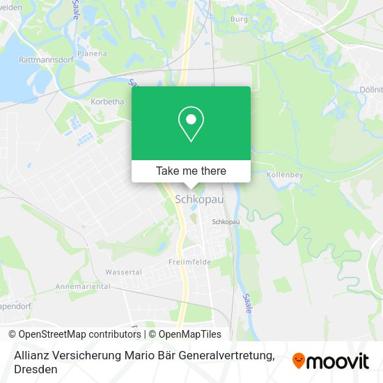 Карта Allianz Versicherung Mario Bär Generalvertretung