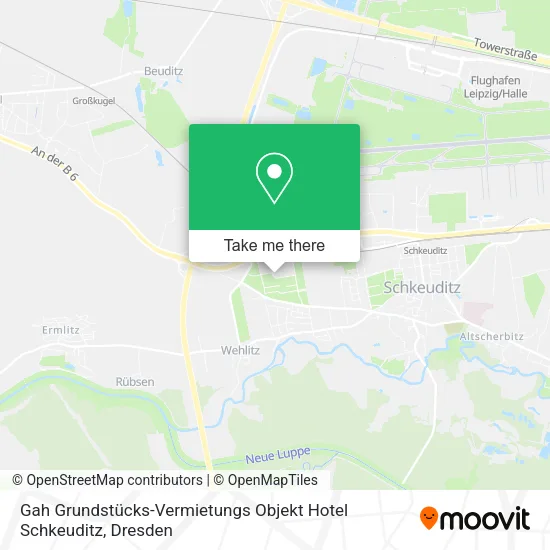 Карта Gah Grundstücks-Vermietungs Objekt Hotel Schkeuditz