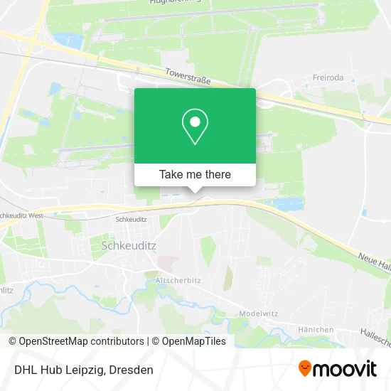 Карта DHL Hub Leipzig