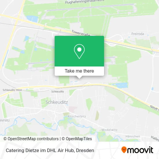 Карта Catering Dietze im DHL Air Hub