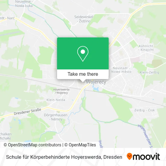 Карта Schule für Körperbehinderte Hoyerswerda