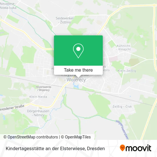 Карта Kindertagesstätte an der Elsterwiese