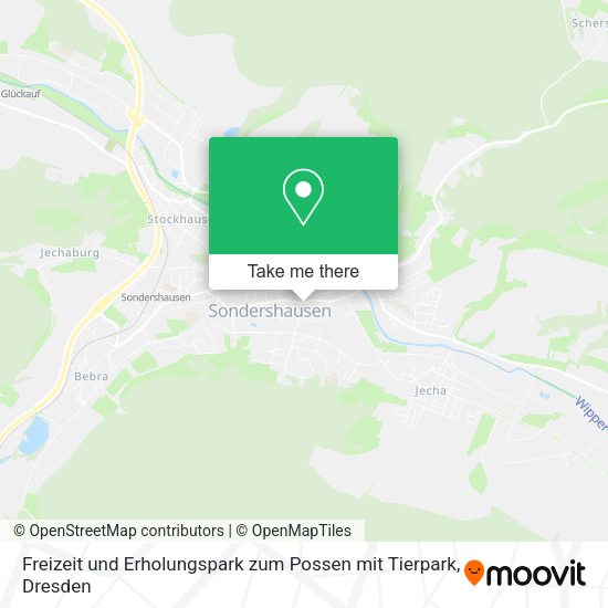 Карта Freizeit und Erholungspark zum Possen mit Tierpark