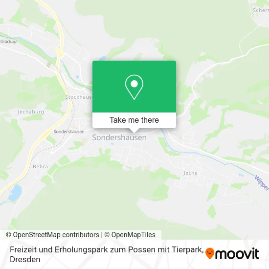 Карта Freizeit und Erholungspark zum Possen mit Tierpark