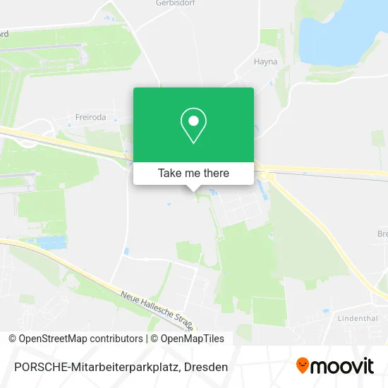 Карта PORSCHE-Mitarbeiterparkplatz