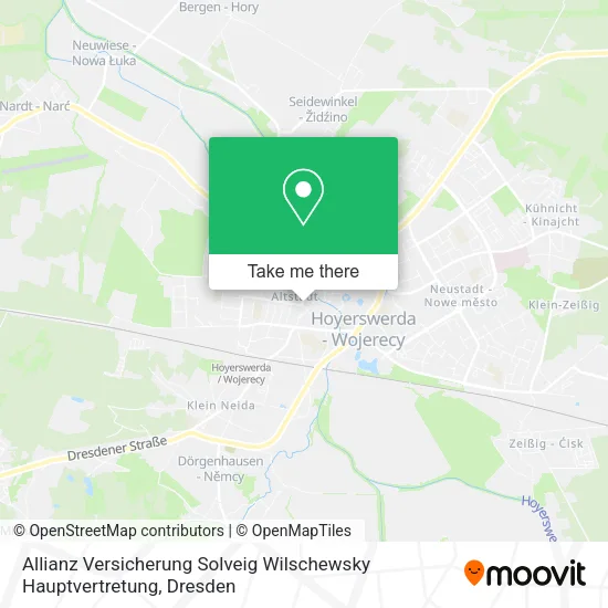 Карта Allianz Versicherung Solveig Wilschewsky Hauptvertretung