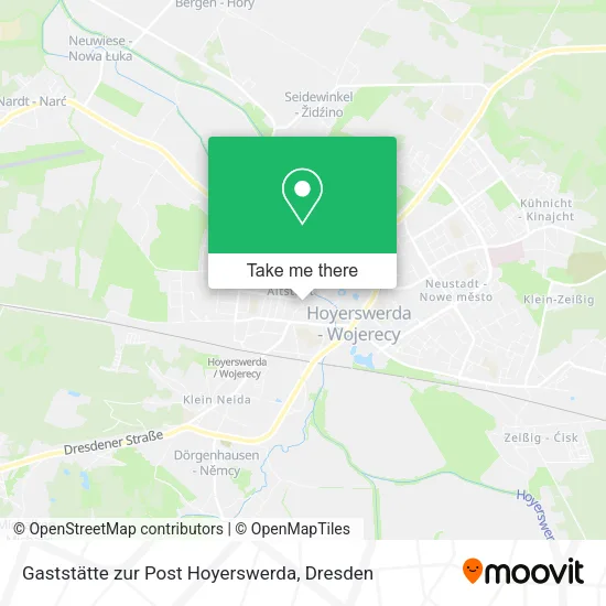 Карта Gaststätte zur Post Hoyerswerda