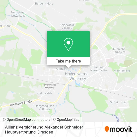 Карта Allianz Versicherung Alexander Schneider Hauptvertretung