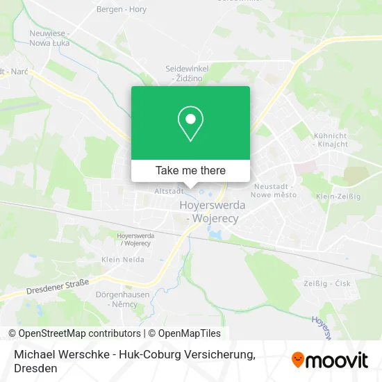 Карта Michael Werschke - Huk-Coburg Versicherung