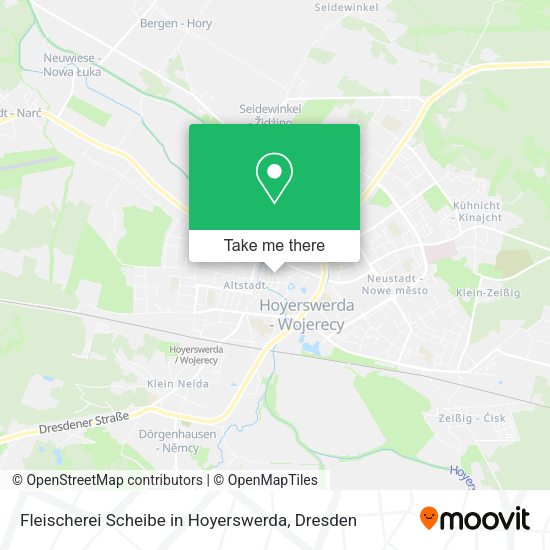 Карта Fleischerei Scheibe in Hoyerswerda