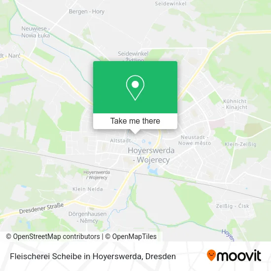 Карта Fleischerei Scheibe in Hoyerswerda