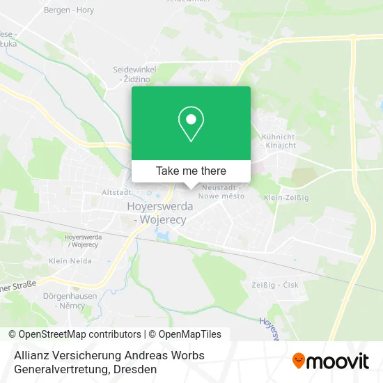 Карта Allianz Versicherung Andreas Worbs Generalvertretung