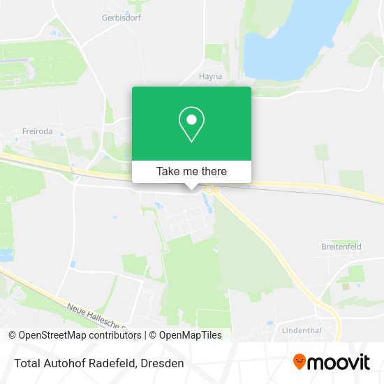 Карта Total Autohof Radefeld