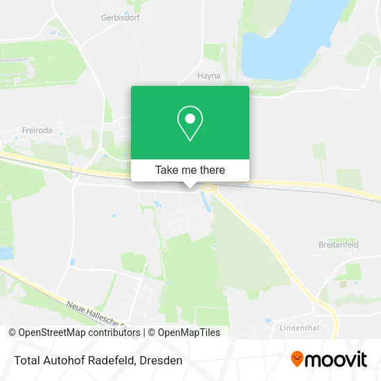 Карта Total Autohof Radefeld