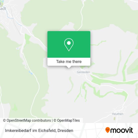 Карта Imkereibedarf im Eichsfeld