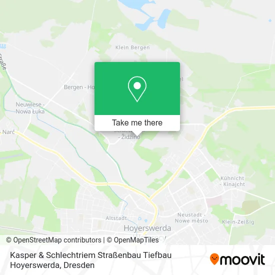 Карта Kasper & Schlechtriem Straßenbau Tiefbau Hoyerswerda