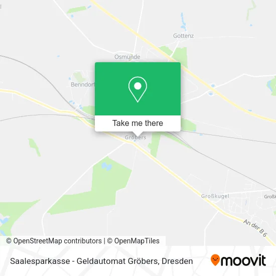 Карта Saalesparkasse - Geldautomat Gröbers