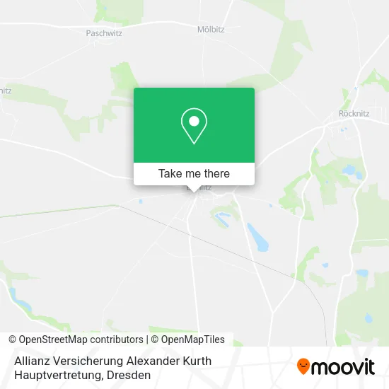 Карта Allianz Versicherung Alexander Kurth Hauptvertretung
