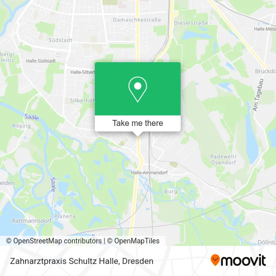 Карта Zahnarztpraxis Schultz Halle