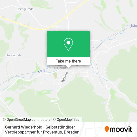 Карта Gerhard Wiederhold - Selbstständiger Vertriebspartner für Proventus