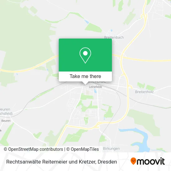 Карта Rechtsanwälte Reitemeier und Kretzer