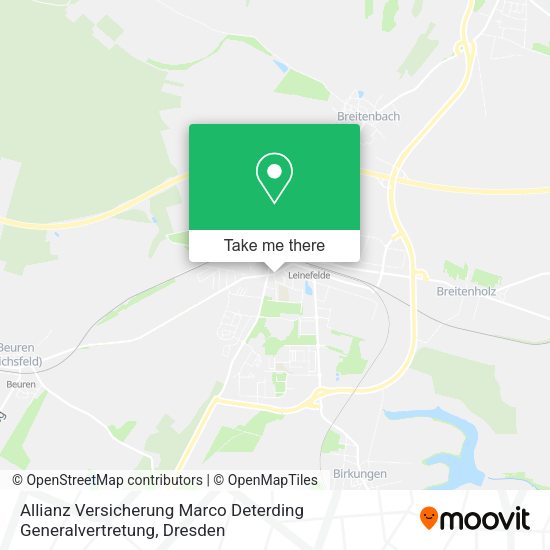Карта Allianz Versicherung Marco Deterding Generalvertretung