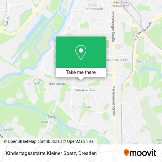 Карта Kindertagesstätte Kleiner Spatz