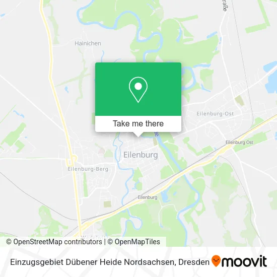 Карта Einzugsgebiet Dübener Heide Nordsachsen