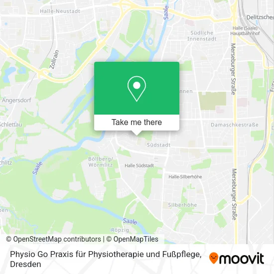 Карта Physio Go Praxis für Physiotherapie und Fußpflege