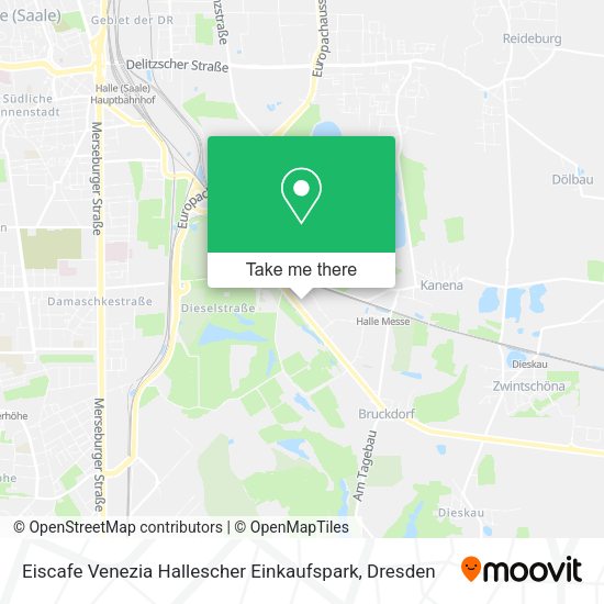 Карта Eiscafe Venezia Hallescher Einkaufspark