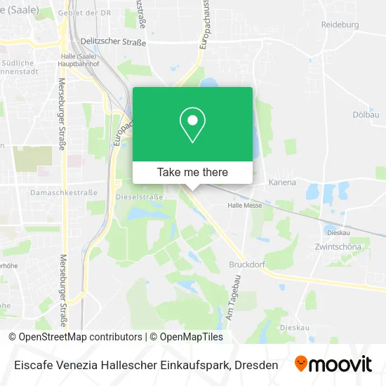 Карта Eiscafe Venezia Hallescher Einkaufspark