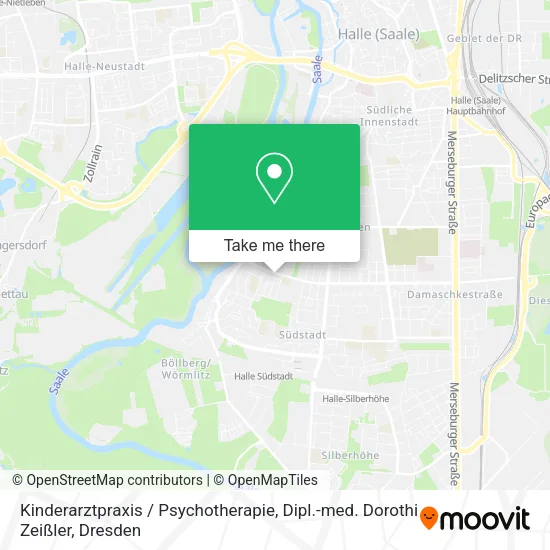 Карта Kinderarztpraxis / Psychotherapie, Dipl.-med. Dorothi Zeißler