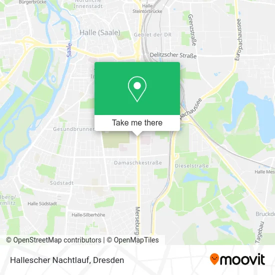 Карта Hallescher Nachtlauf
