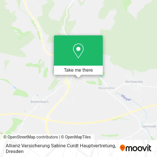 Карта Allianz Versicherung Sabine Curdt Hauptvertretung